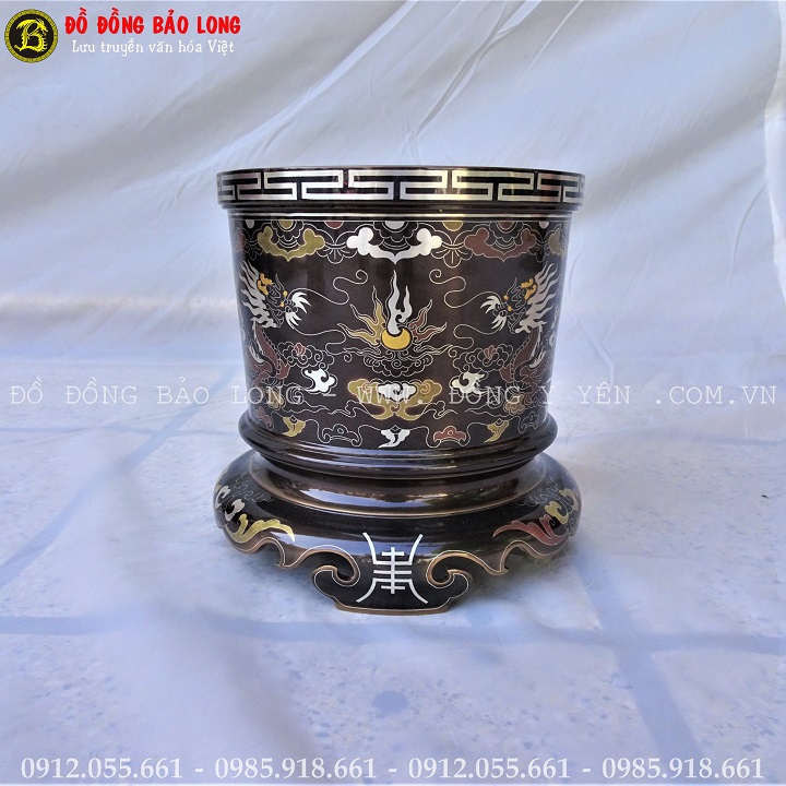 Bát Hương Khảm Ngũ Sắc 20cm