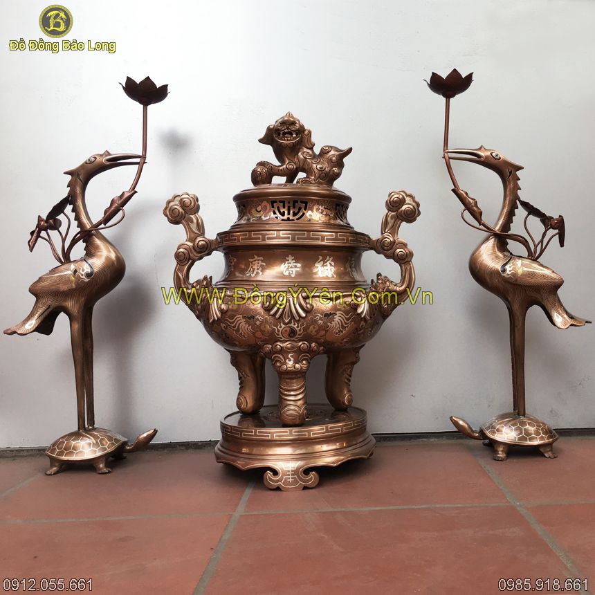 Bộ Tam Sự 50cm Khảm Tam Khí Đẹp