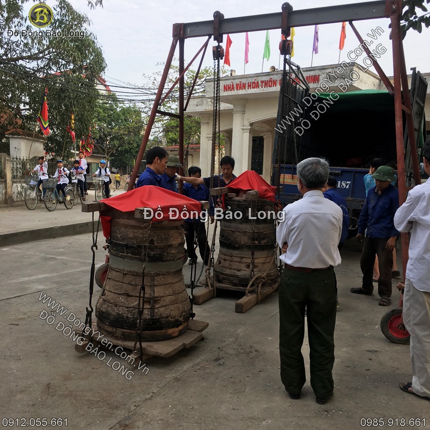 Đúc Chuông Đồng 150Kg Cho Đền Làng