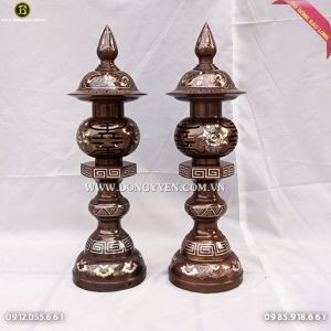 Đôi Đèn Khảm Tam Khí Cao Cấp 61cm