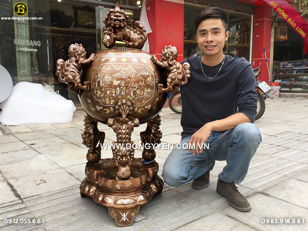 đỉnh thất lân khảm tam khí 90cm