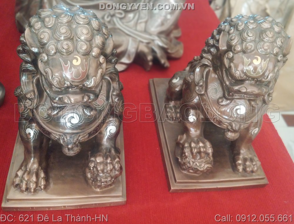 đôi nghê đồng khảm ngũ sắc