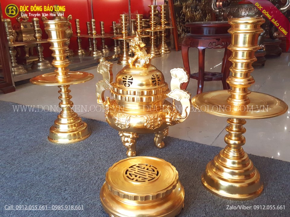 bộ đồ thờ mạ vàng