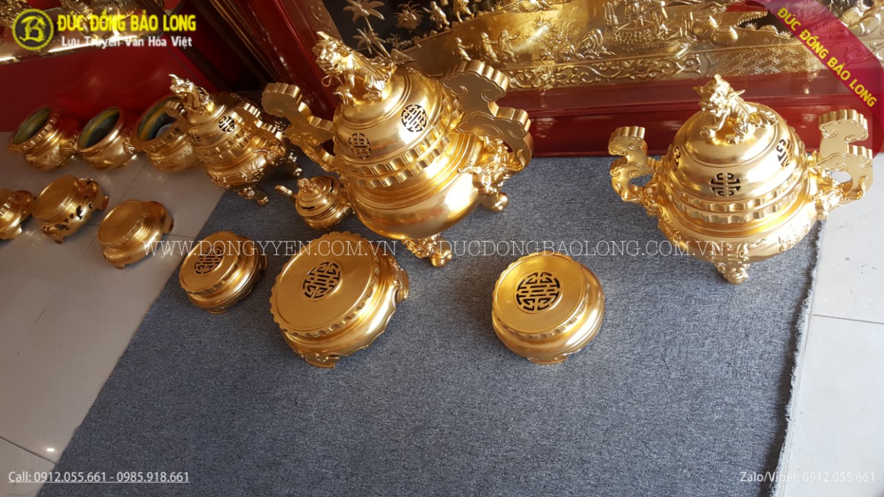 đồ đồng dát vàng