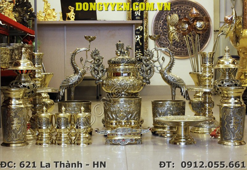 Đồ Thờ Cúng Bằng Đồng Vàng - Đồ Đồng Thờ Cúng Đài Loan
