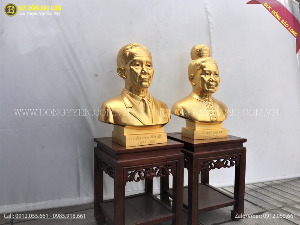 đúc tượng chân dung cụ ông cụ bà bằng đồng