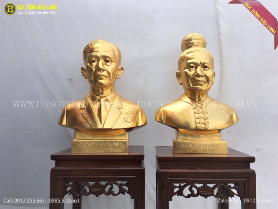 tượng chân dung cụ ông cụ bà ở hòa bình