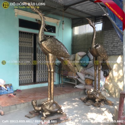 Đúc Hạc Đồng Cỡ Lớn Cho Nhà Chùa, Nhà Thờ Họ
