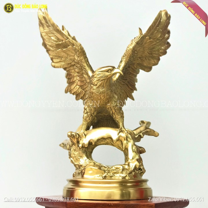 Tượng Đại Bàng Tung Cánh Bằng Đồng Catut 45cm