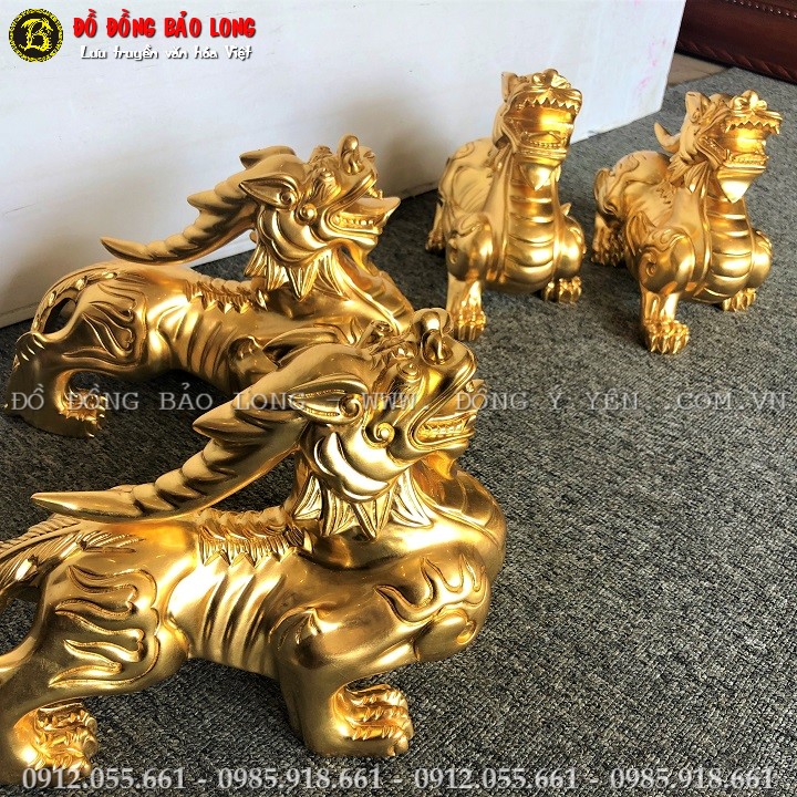 Tỳ Hưu Dát Vàng 9999 Cao 20cm Dài 28cm