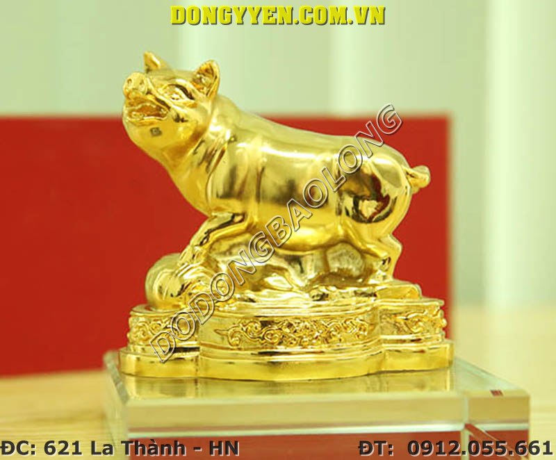 Heo Bằng Đồng Mạ Vàng 24k - Quà Tặng Cho Người Tuổi Hợi