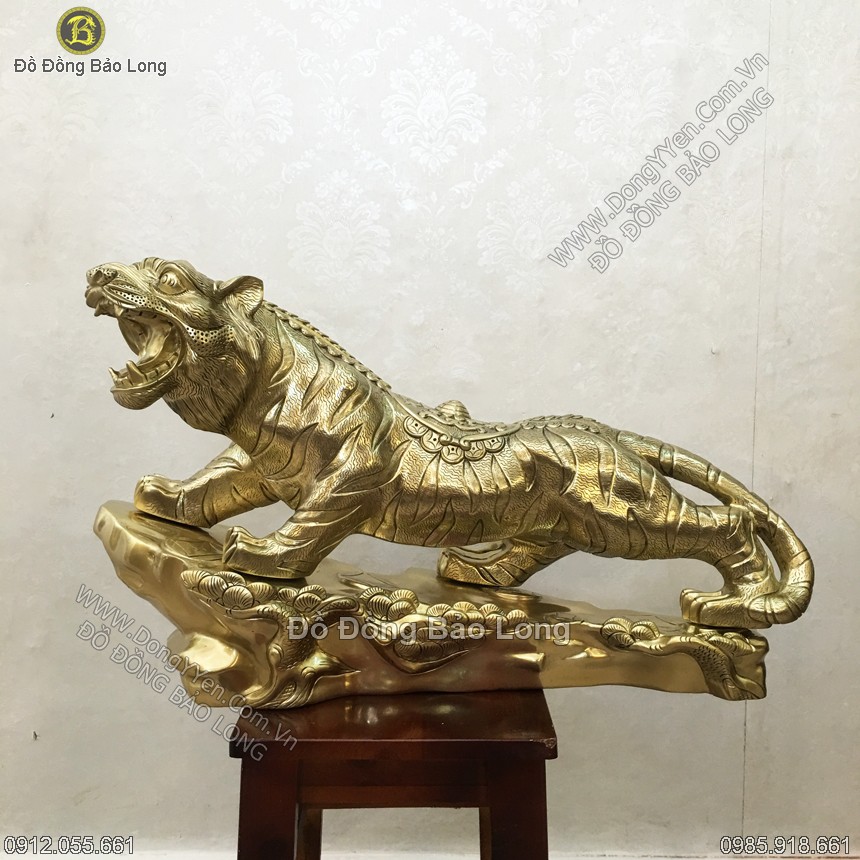 Tượng Con Cọp - Con Hổ Bằng Đồng Cát Tút 61cm