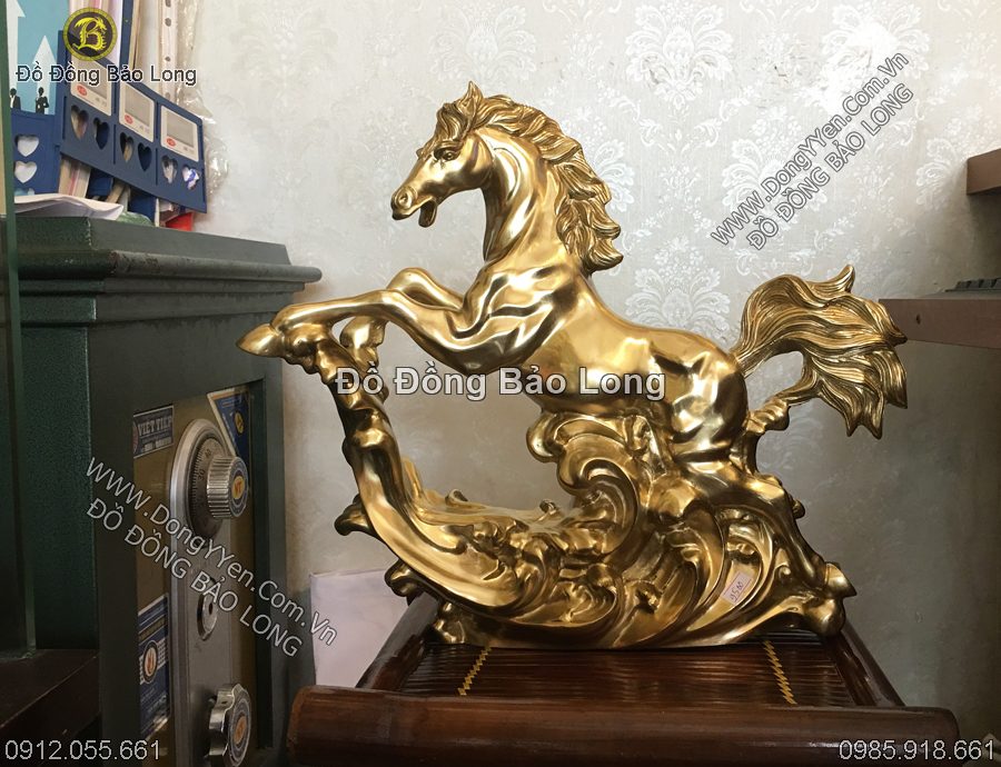 tượng ngựa phi nước đạic ao 37cm bằng katut