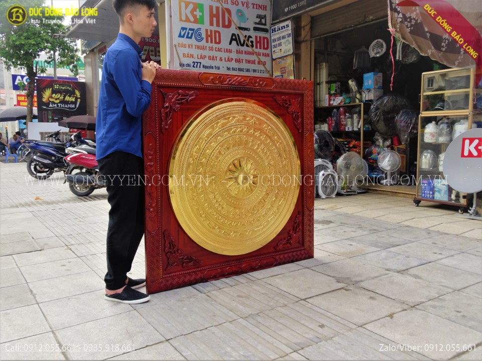 tranh mặt trống đồng 1m
