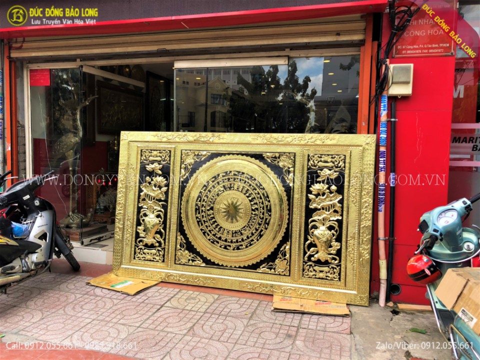 mặt trống đồng hoa sen