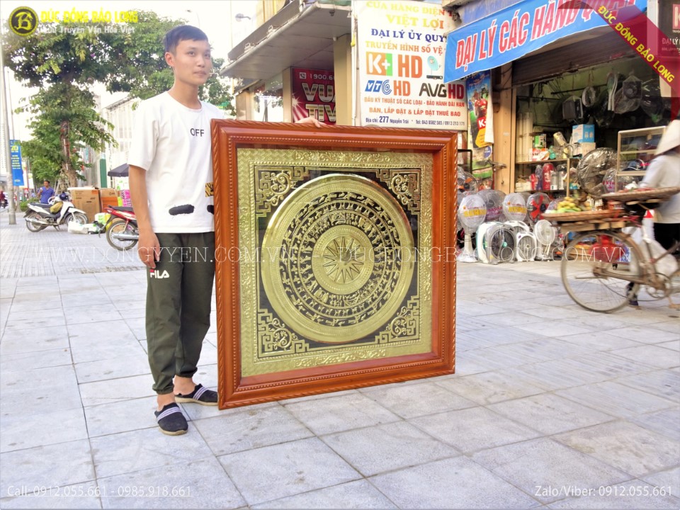 tranh mặt trống đồng 1m27