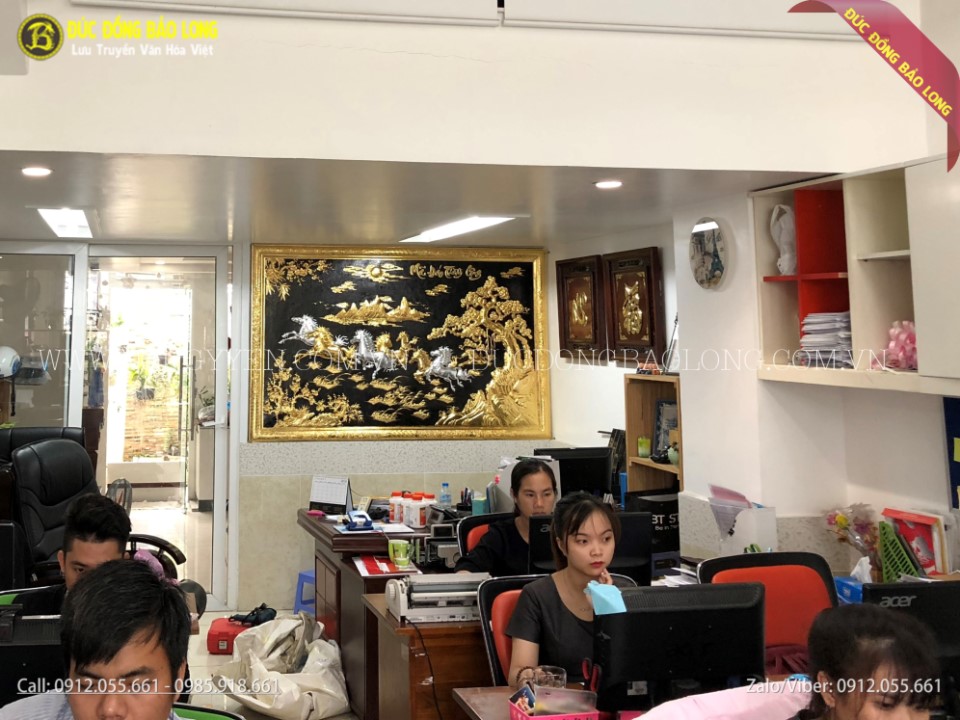 tranh bát mã dát bạc