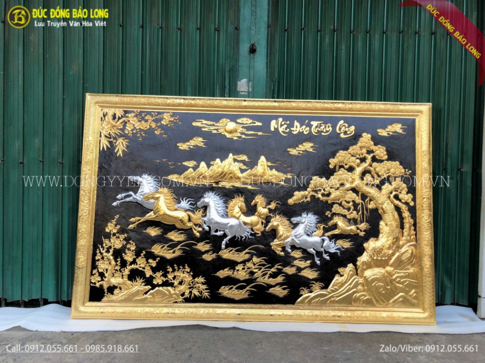 tranh bát mã dát bạc
