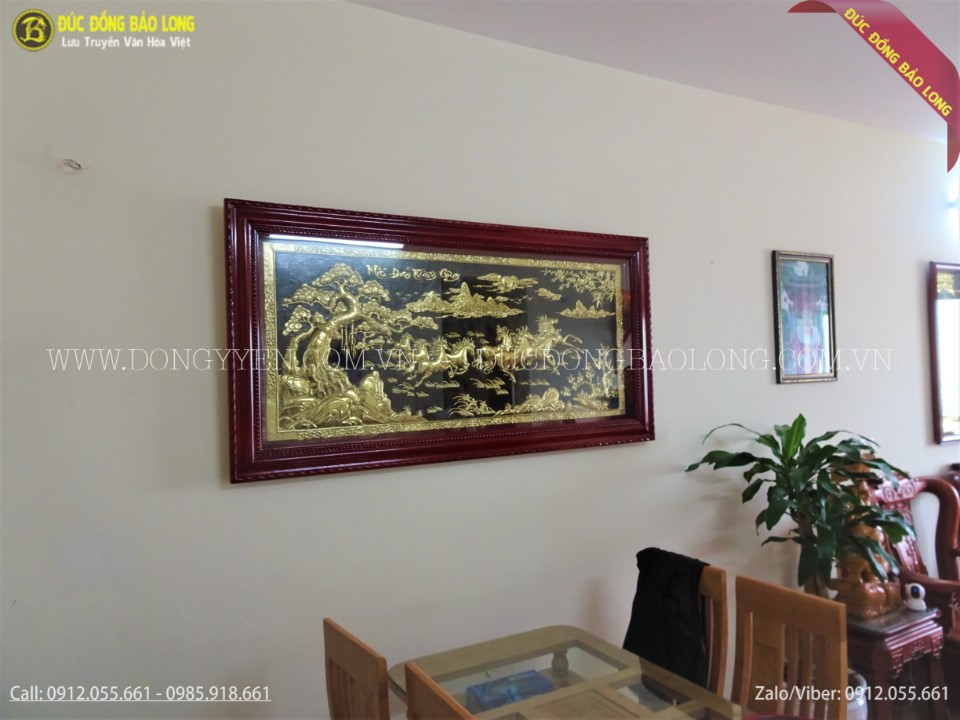tranh bát mã bằng đồng