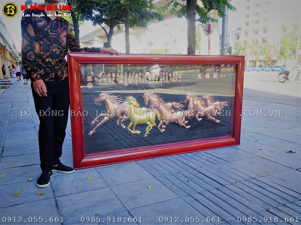 tranh bát mã bằng đồng