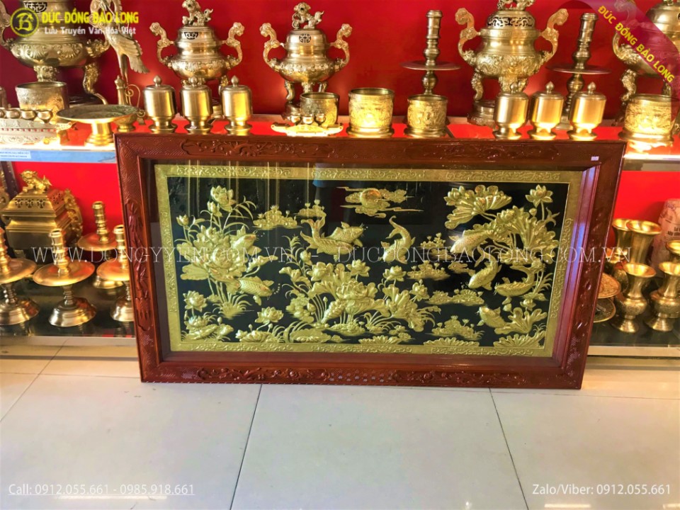 tranh cửu ngư quần hội bằng đồng