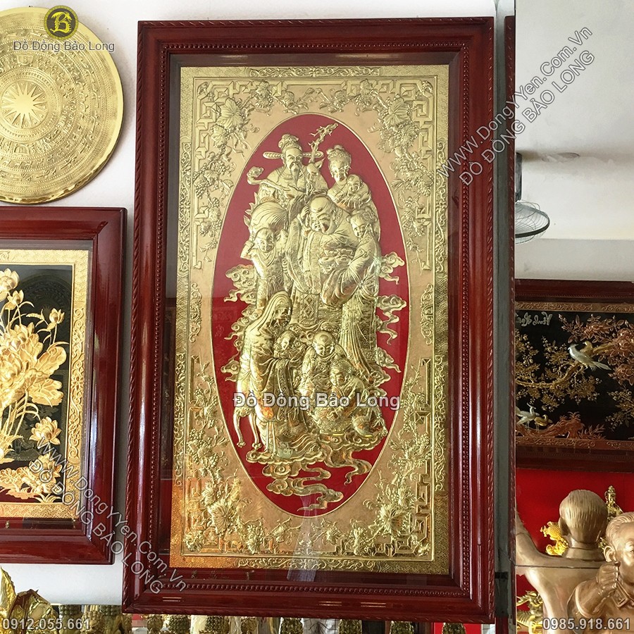 Tranh Phúc Lộc Thọ Khổ Đứng 1m45