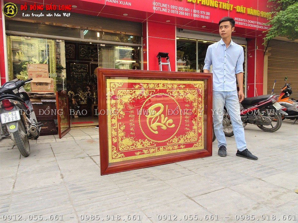 tranh chữ phúc mạ vàng