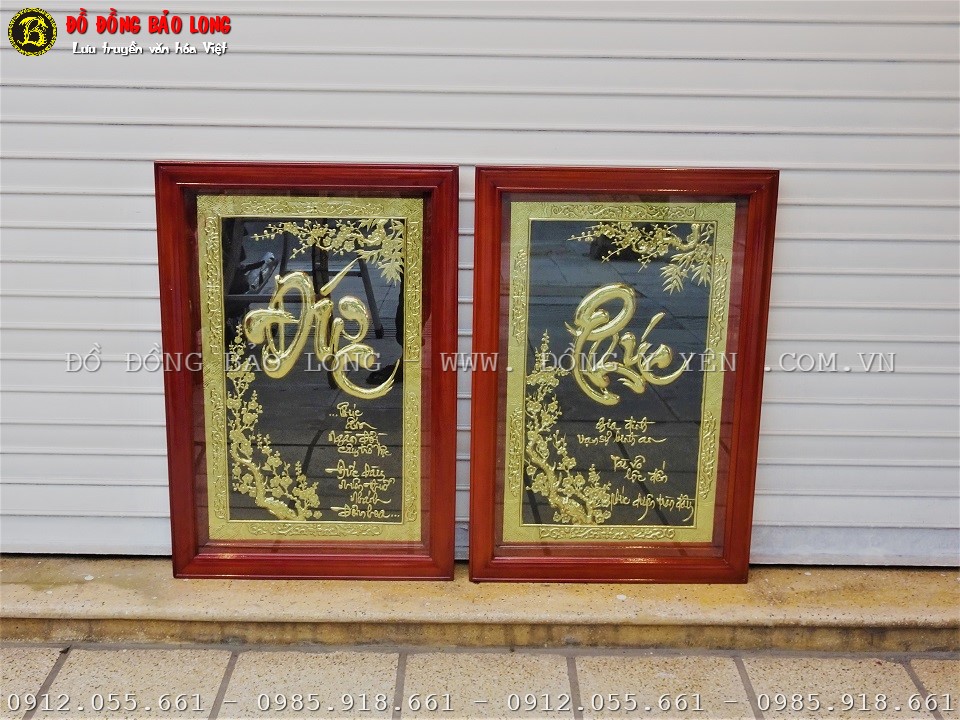 tranh chữ đức bằng đồng