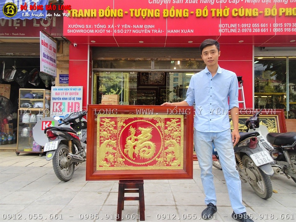 tranh chữ phúc tiếng hán hóa rồng phượng