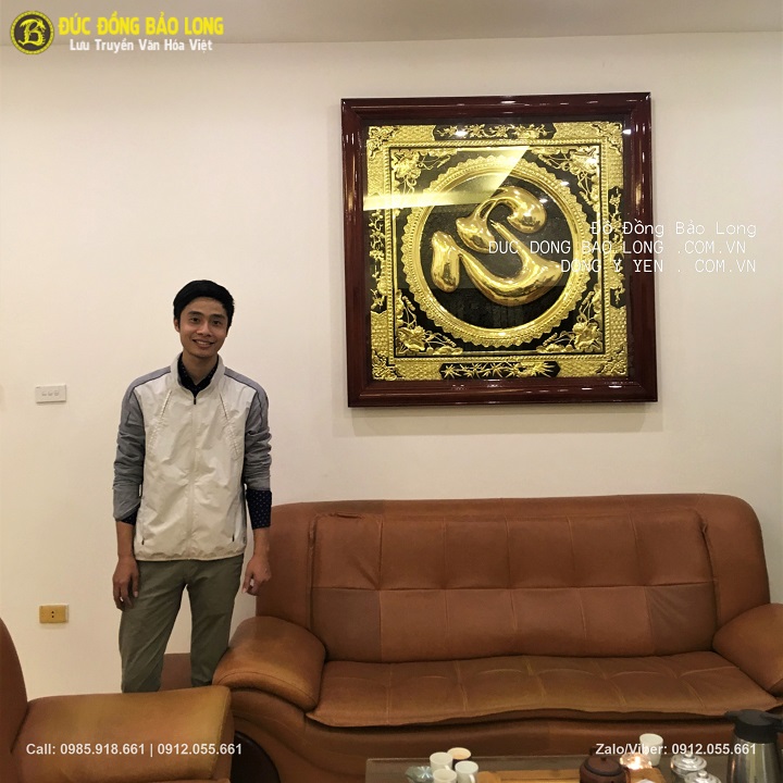 Lắp Đặt Tranh Chữ Tâm Cho Khách Tại Phạm Văn Đồng
