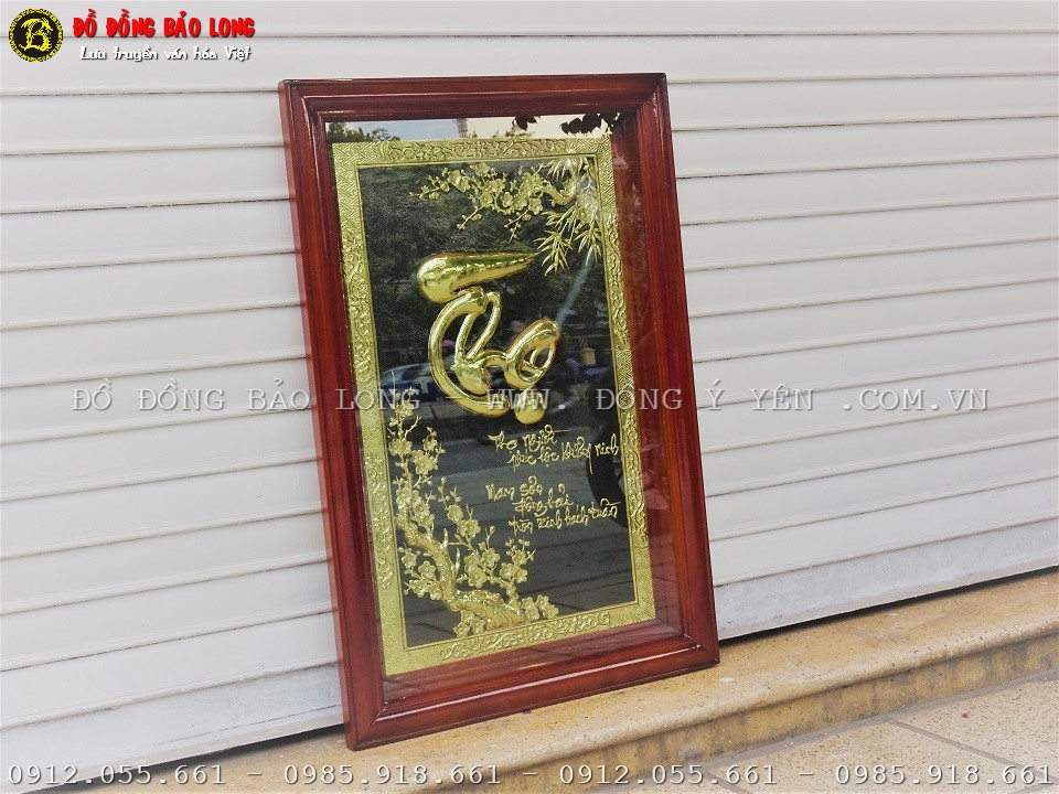 tranh chữ thọ bằng đồng