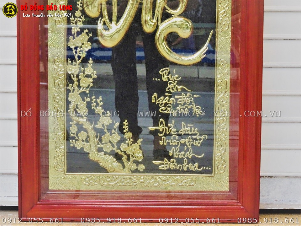 tranh chữ đức bằng đồng