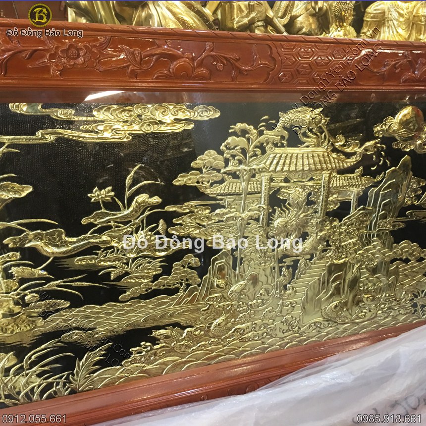 Tranh Cá Chép Vượt Vũ Môn 1m55