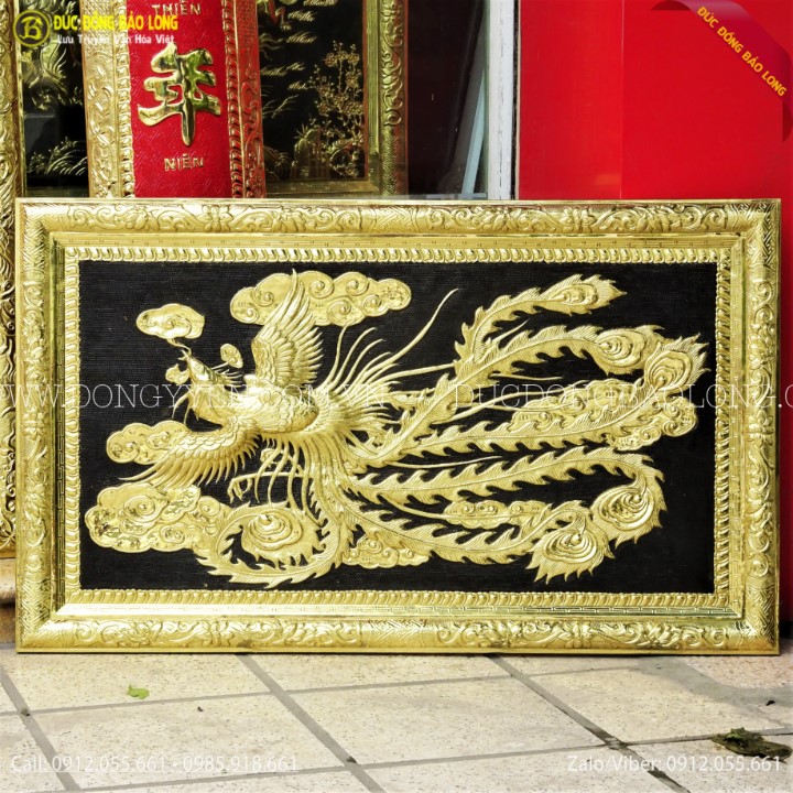 Tranh Chim Phượng Bằng Đồng 1m