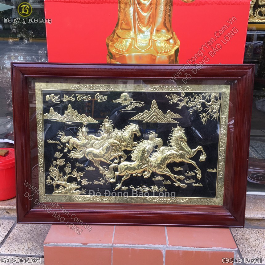Tranh Đồng Bát Mã Nhỏ 1m07