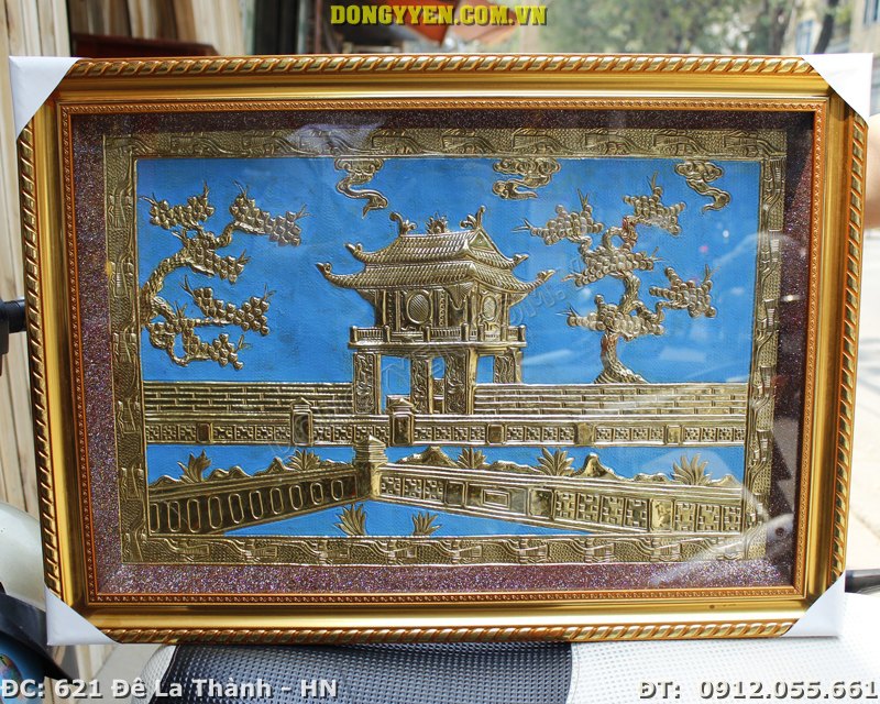 Tranh Đồng Khuê Văn Các 40 x 50cm