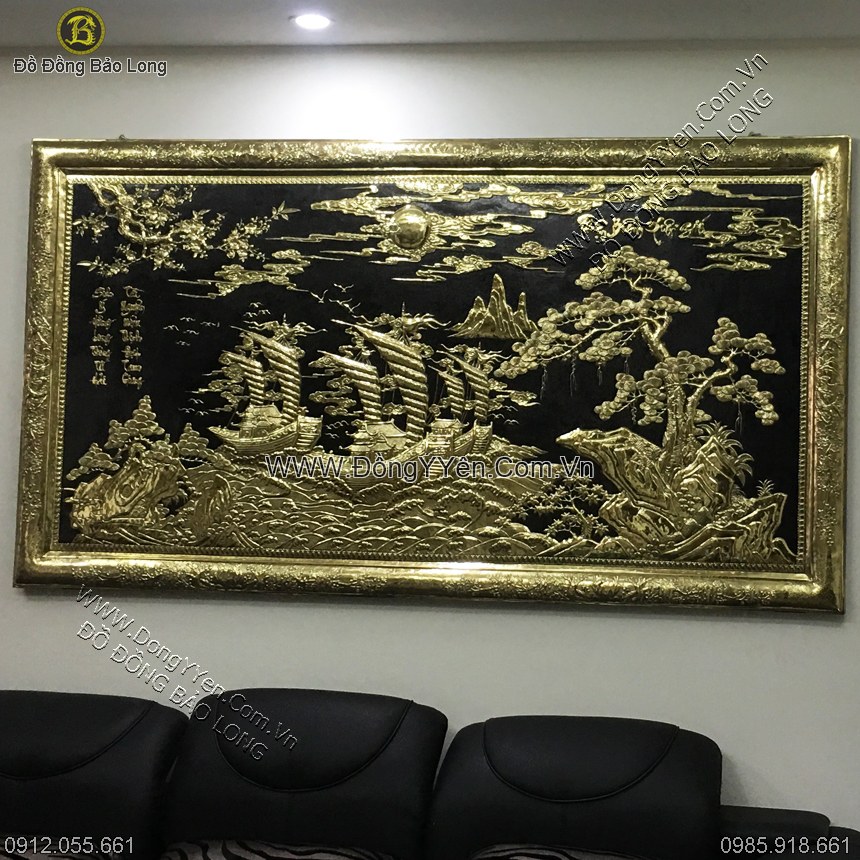 Tranh Đồng Thuận Buồm Xuôi Gió 2m32
