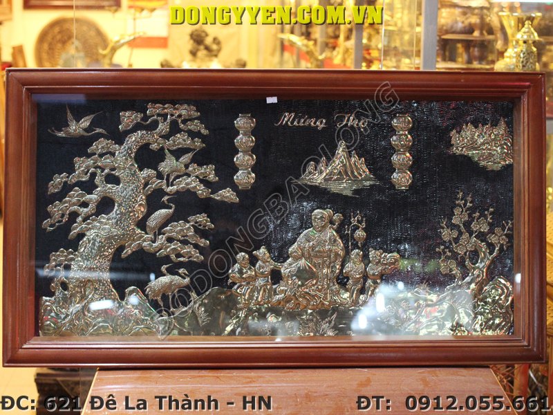 Tranh Mừng Thọ Bằng Đồng Độc Đáo Cho Xuân Ất Mùi 2015
