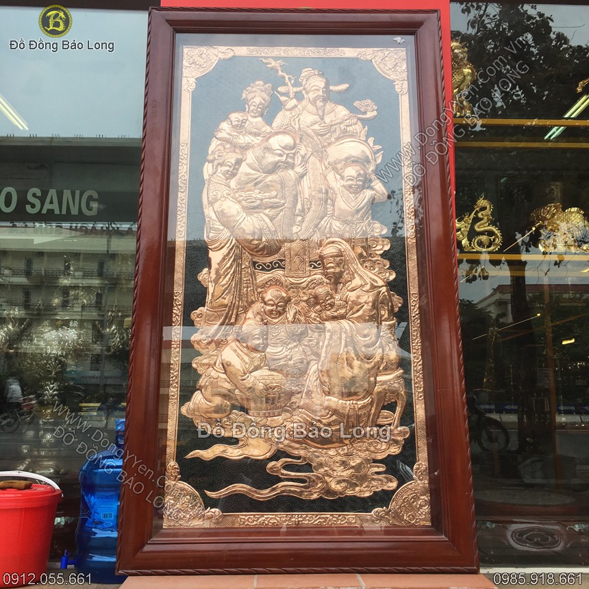 Tranh Phú Quý Cát Tường Bằng Đồng 1m55