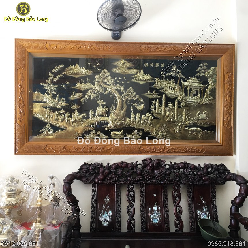 Tranh Vinh Quy Bái Tổ Bằng Đồng 2m3