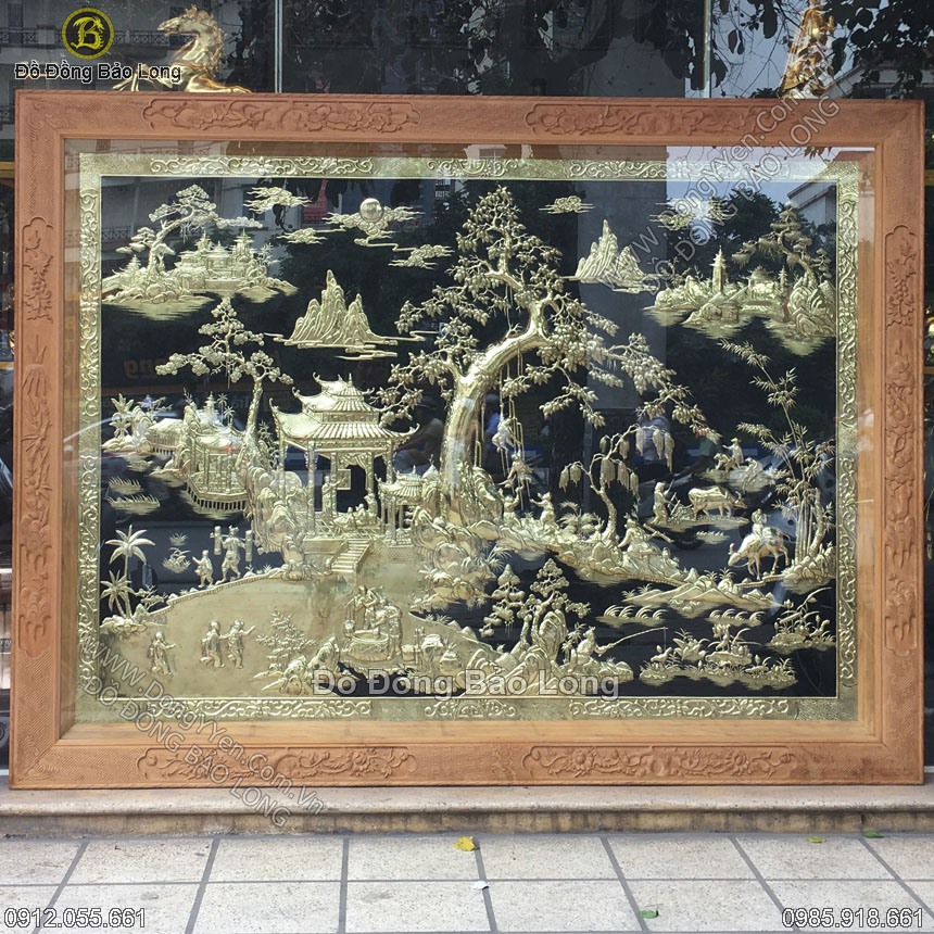 Tranh Vinh Quy Bái Tổ Hàng Đặt 2m32x1m76