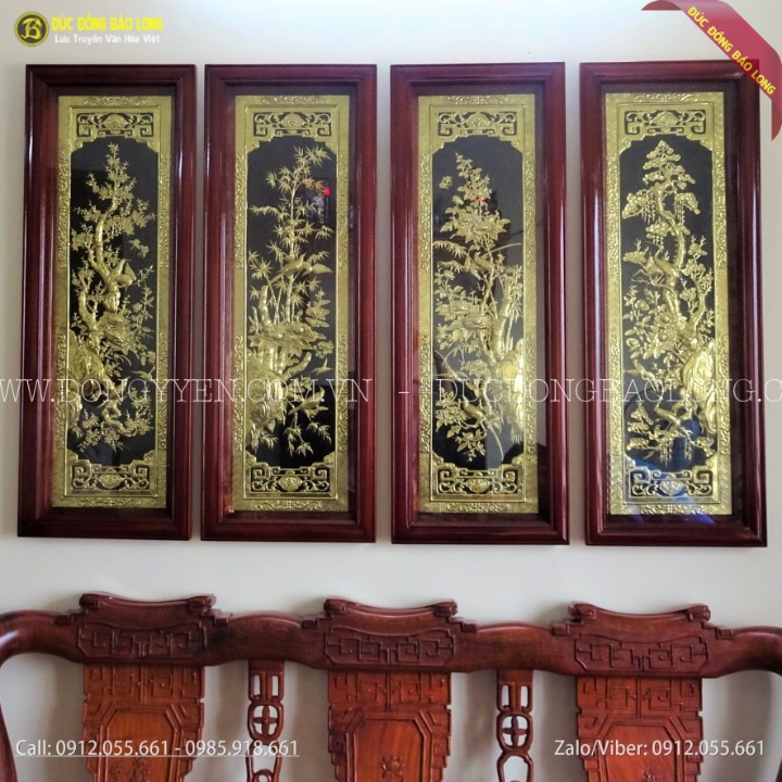 Tranh Tứ Qúy 1m1 Cho Khách Chung Cư Hà Đông
