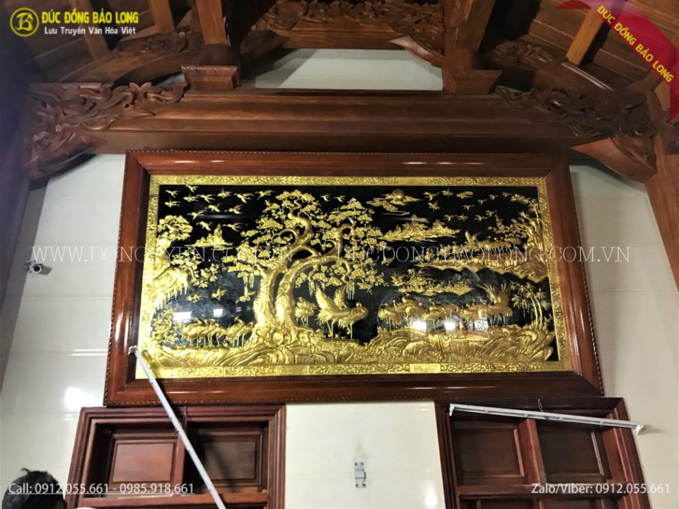 tranh bách hạc quần tùng