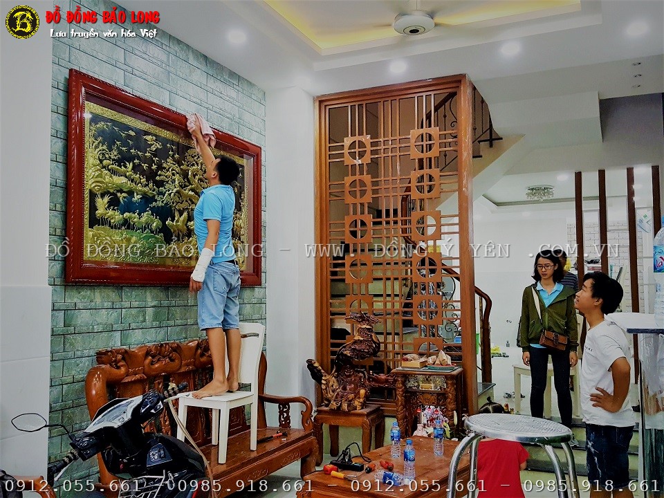 tranh bách hạc quần tùng