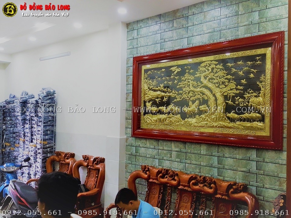 tranh bách hạc quần tùng