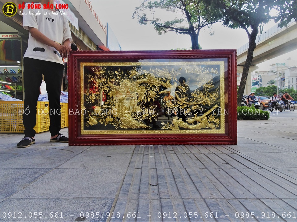 tranh vinh hoa phú quý mạ vàng