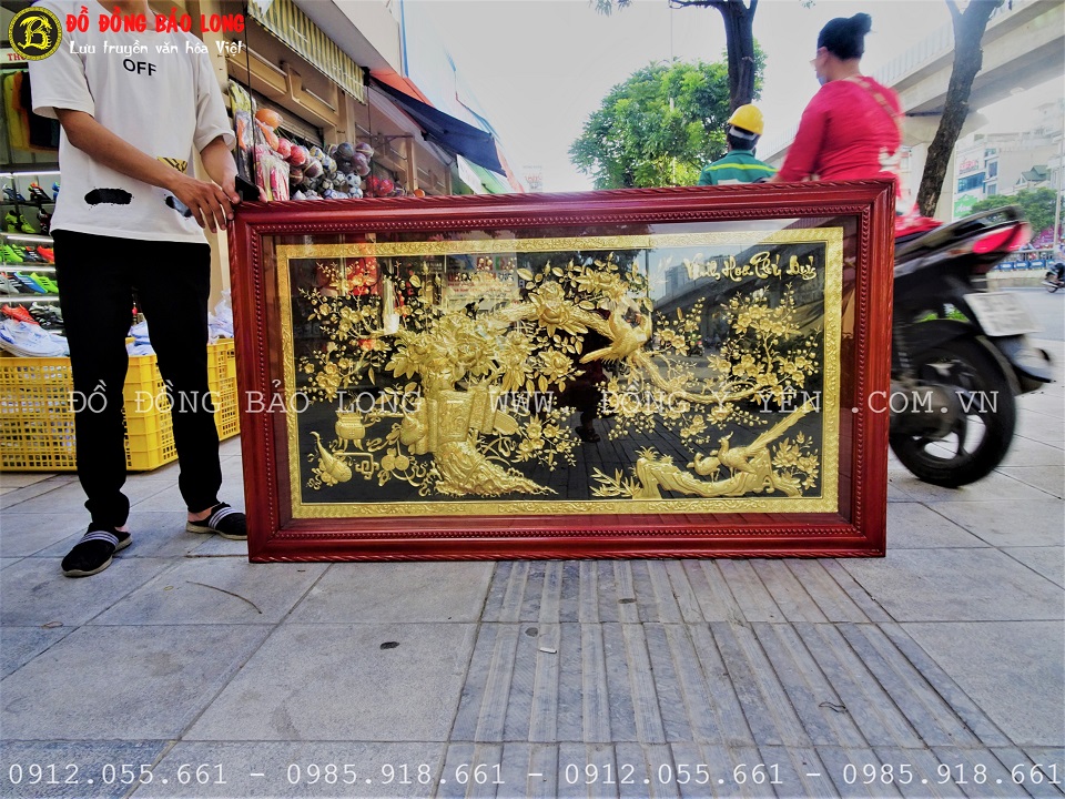 tranh vinh hoa phú quý mạ vàng