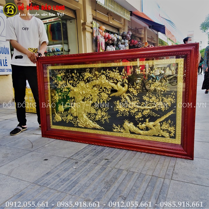 Tranh Vinh Hoa Phú Qúy Mạ Vàng 1m55 x 88cm