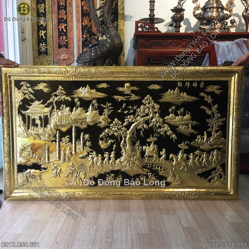 Tranh Vinh Quy Bái Tổ Hàng Đặt 1m55