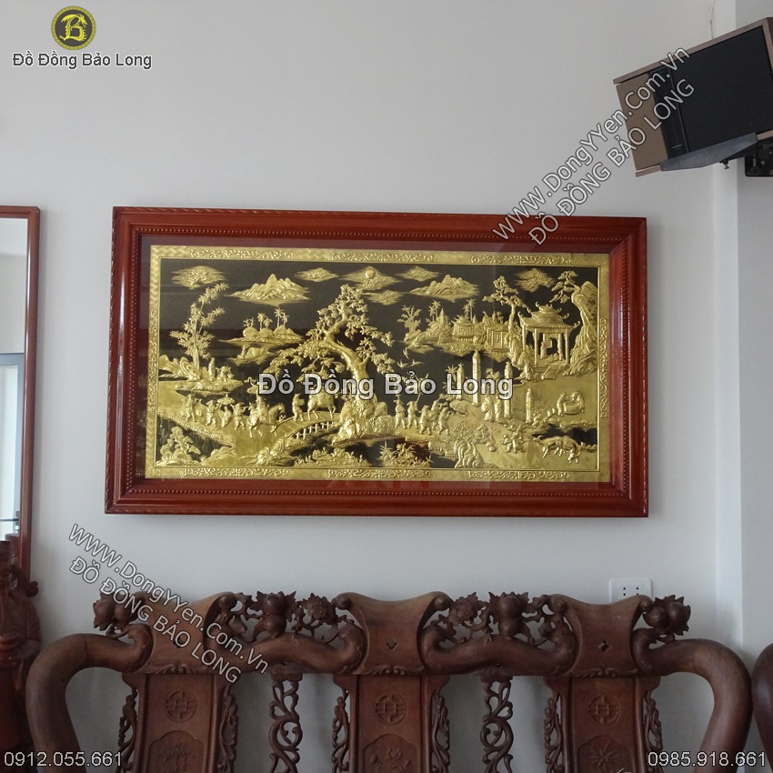 Tranh Vinh Quy Khung Gụ 1m55